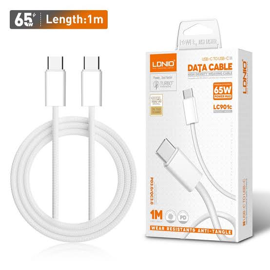 LDnio USB-C to C Charge Cable 65W PD3